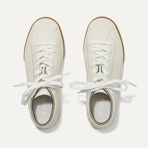 NIB Rothy’s Lace up sneaker. White terry with neon accents. Price Firm